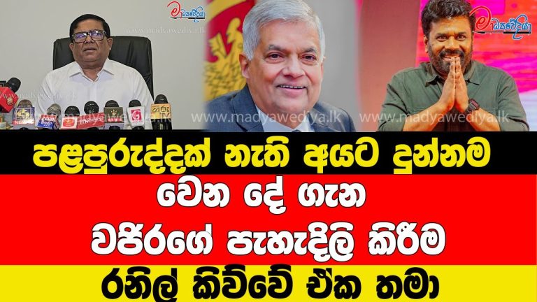 පළපුරුද්දක් නැති අයට දුන්නම වෙන දේ ගැන වජිරගේ පැහැදිලි කිරීම රනිල් කිව්වේ ඒක තමා