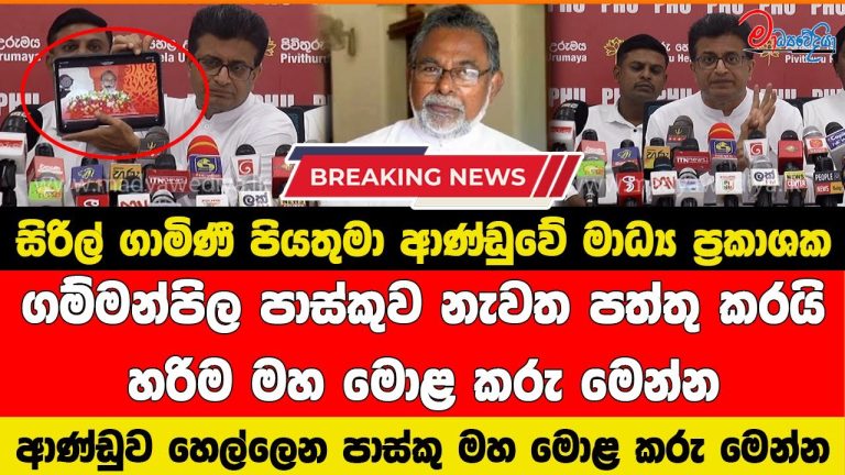 ආණ්ඩුව හෙල්ලෙන පාස්කු මහ මොළ කරු මෙන්න ගම්මන්පිල පාස්කුව නැවත පත්තු කරයි