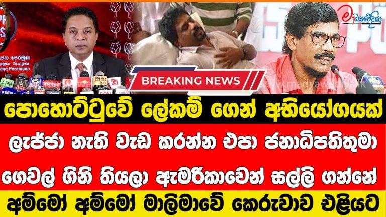 ලැජ්ජා නැති වැඩ කරන්න එපා ජනාධිපතිතුමා ගෙවල් ගිනි තියලා ඇමරිකාවෙන් සල්ලි ගන්නේ