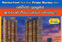Marina-front එකේ තියන Prime Marina එකට මෙච්චර ඉල්ලුමක්. ඇත්තටම ඒකට හේතුව මොකක්ද?